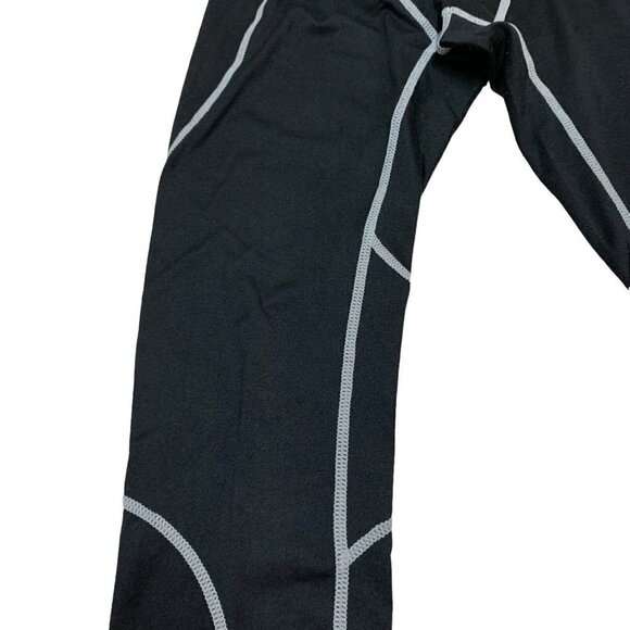 Tesla Women's M Medium Workout Leggings Stretchy Exposed Seams Black - Picture 3 of 7